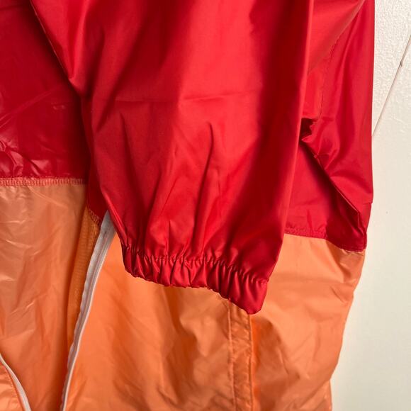 Columbia Womans Windbreaker Jacket 1X Center Ridge Tangerine Colorblock Hoodie - Picture 6 of 7